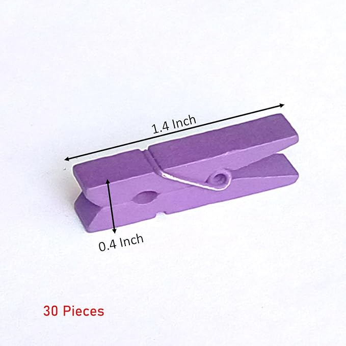 Mini Colorful Natural Wood Pin (Pack of 50)