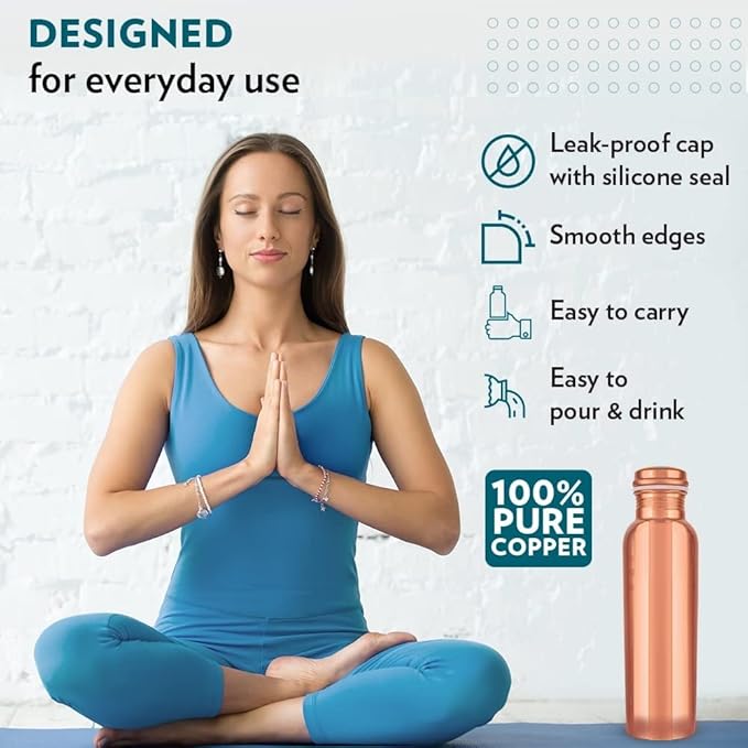 Copper Water Bottle 1 Litre