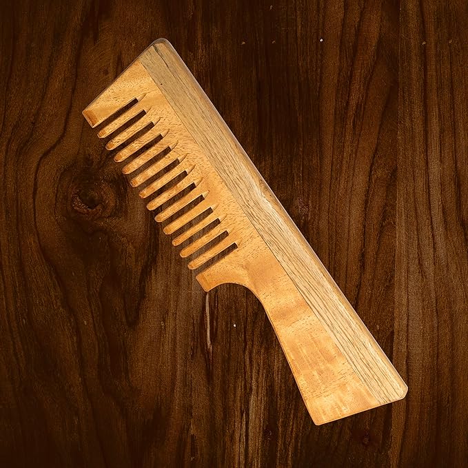 Natural Neem Wood Handle Comb