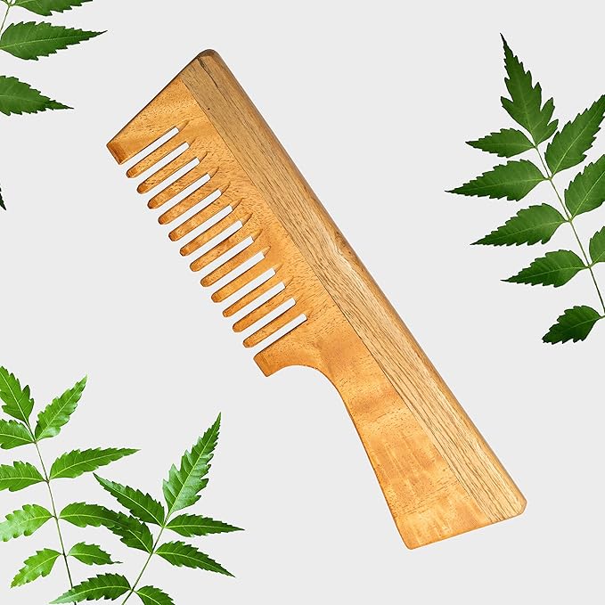 Natural Neem Wood Handle Comb