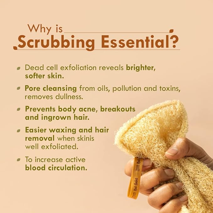 100% Natural Loofah Sponge Set of 3