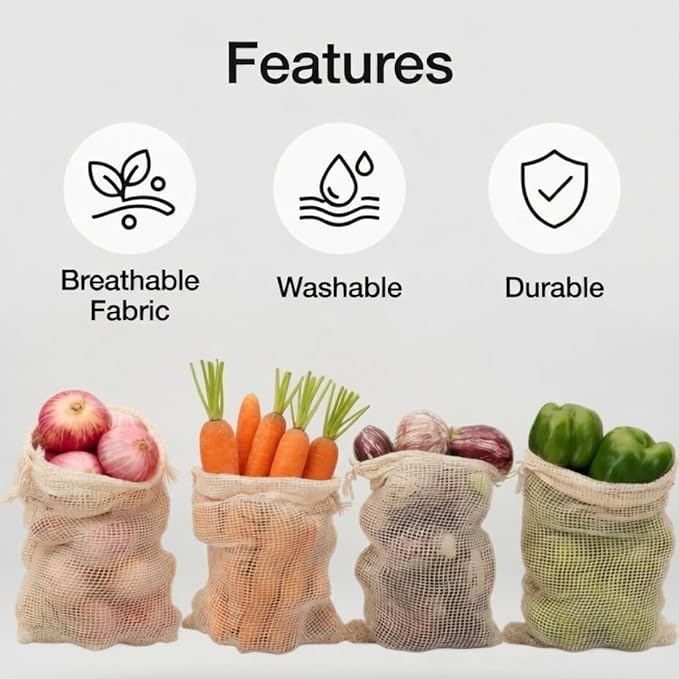 Cotton Mesh Vegetable Bag